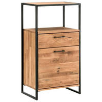 KOMMODE  in 60/108/39 cm  - Schwarz, Design, Holz/Metall (60/108/39cm) - Linea Natura