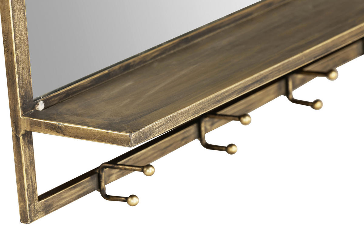 WANDSPIEGEL 80/43/12 cm    in rechteckig  - Goldfarben, KONVENTIONELL, Glas/Holzwerkstoff (80/43/12cm) - Livetastic