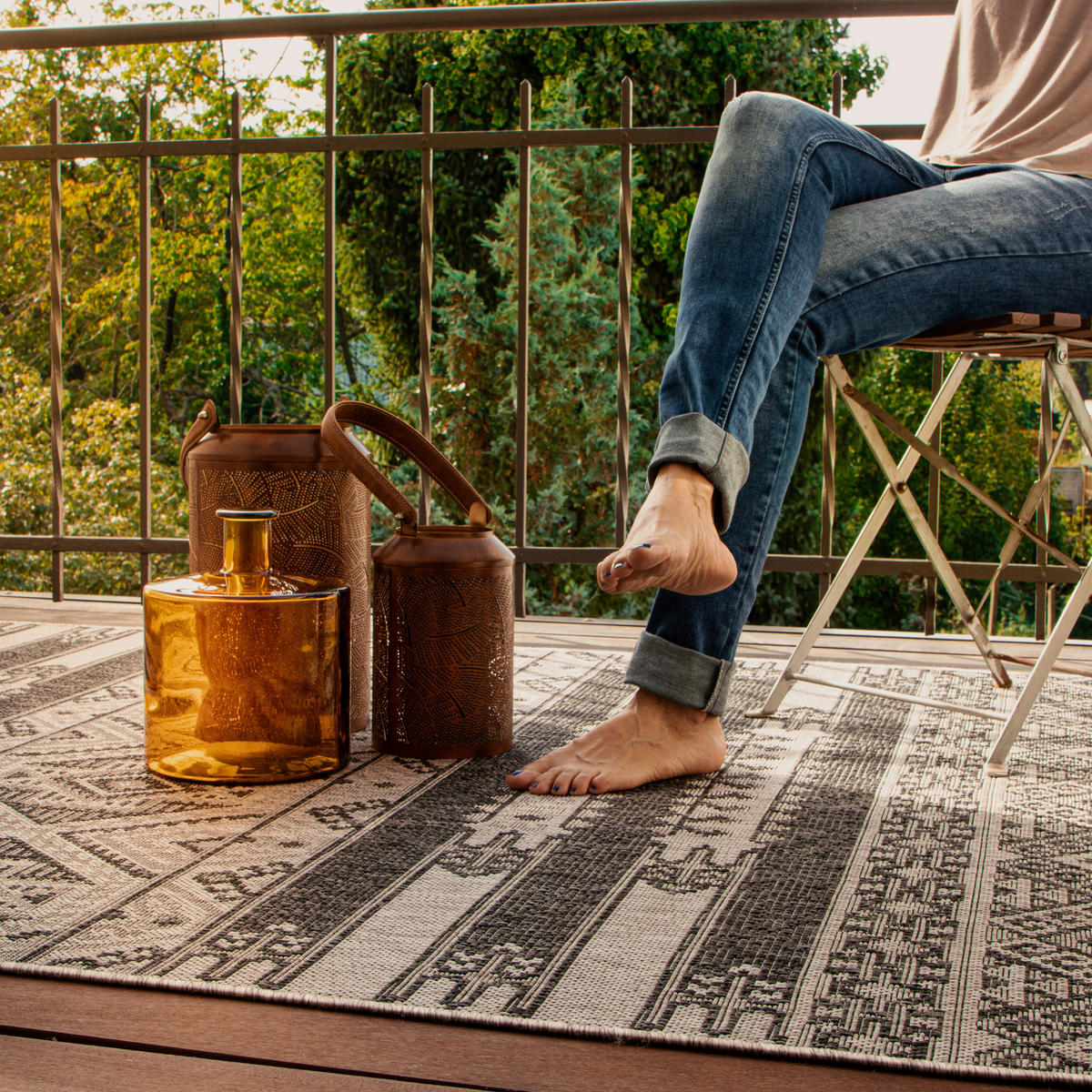 COVOR PENTRU EXTERIOR  My Nordic  - gri-maro/gri, Design, textil (160/230cm) - Novel