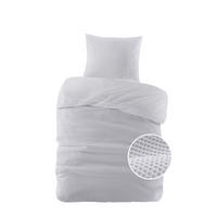 BETTWÄSCHESET 3-teilig Mendoza Perkal, Waffelpiqué 200/210 cm  - Hellgrau, Basics, Textil (200/210cm) - Novel