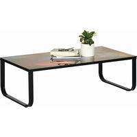 KONFERENČNÍ STOLEK, vícebarevná, kov, sklo, 105/55/32 cm - černá/vícebarevná, Design, kov/sklo (105/55/32cm) - Carryhome