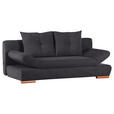 SCHLAFSOFA Flachgewebe Anthrazit  - Anthrazit/Buchefarben, Design, Holz/Textil (200/75/92cm) - Carryhome