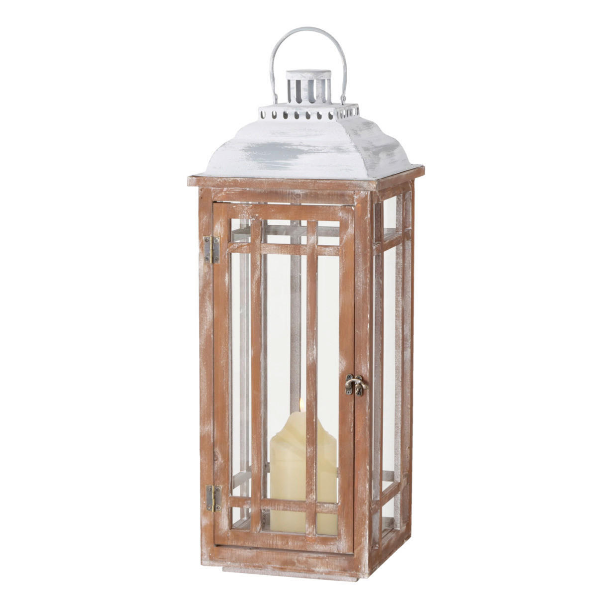 LAMPÁŠ drevo, sklo - sivá/prírodná farba, Trend, drevo/sklo (25/25/65cm)