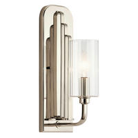 NÁSTENNÉ SVIETIDLO, 11,5/16/33,5 cm - niklová, Konventionell, kov/sklo (11,5/16/33,5cm) - Elstead Lighting