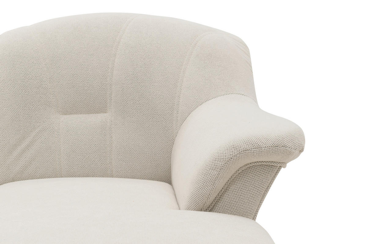 WOHNLANDSCHAFT FLORES FK Creme Mikrofaser  - Creme/Schwarz, KONVENTIONELL, Kunststoff/Textil (293/293/142cm) - MID.YOU