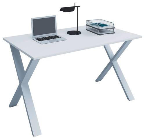 SKRIVBORD 140/80/76 cm  i vit  - vit, Modern, metall/trämaterial (140/80/76cm) - MID.YOU