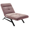 RELAXLIEGE Cord Altrosa  - Schwarz/Altrosa, Design, Textil/Metall (80/54-113/158-198cm) - Pure Home Lifestyle