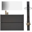 GARDEROBE 3-teilig  in 170/200/22 cm  - Graphitfarben, Design, Holzwerkstoff (170/200/22cm) - Voleo