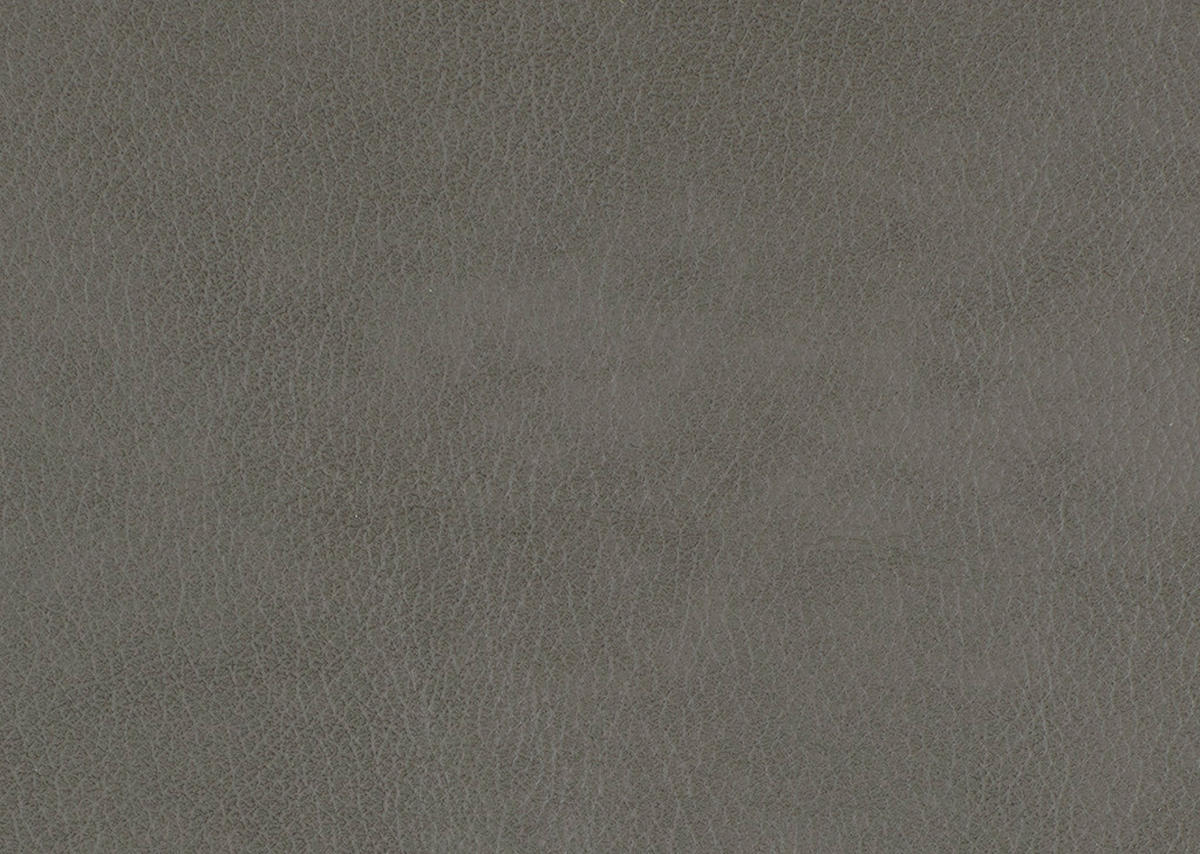 HOCKER in Leder Dunkelgrau  - Dunkelgrau/Beige, Natur, Leder/Holz (65/46/55cm) - Valnatura