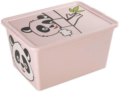 KUTIJA ZA IGRAČKE Panda - pink, Basics, plastika (48,5/36/25cm) - My Baby Lou
