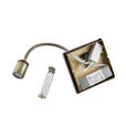 LED-WANDLEUCHTE Algol 11/11/35 cm  - Bronzefarben, KONVENTIONELL, Kunststoff/Metall (11/11/35cm) - Novel