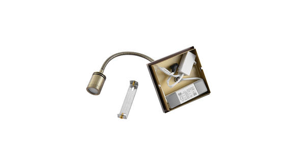 LED-WANDLEUCHTE Algol 11/11/35 cm  - Bronzefarben, KONVENTIONELL, Kunststoff/Metall (11/11/35cm) - Novel