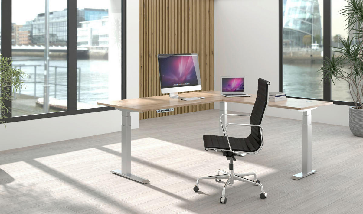 ECKSCHREIBTISCH 185/177/64-128 cm  in Buchefarben  - Buchefarben, MODERN, Holzwerkstoff (185/177/64-128cm) - Livetastic