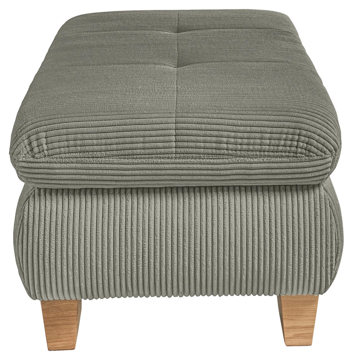 HOCKER Cord Olivgrün  - Eiche Bianco/Olivgrün, KONVENTIONELL, Holz/Textil (129/49/64cm) - SetOne by Musterring