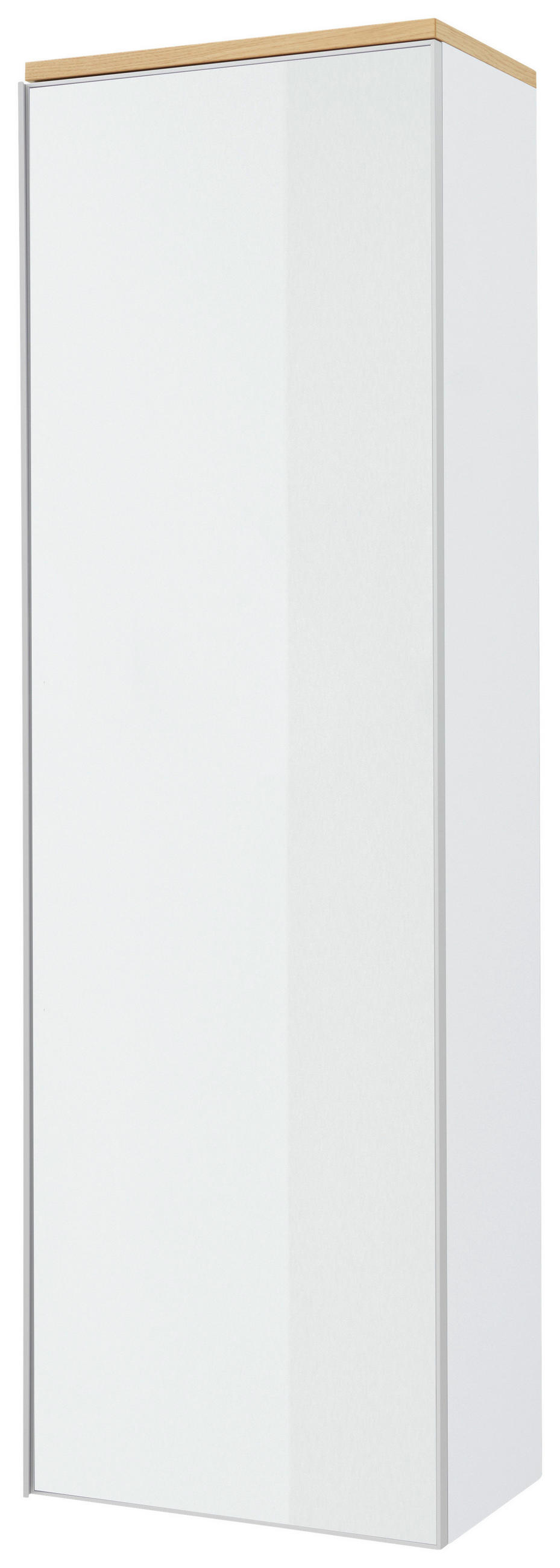 GARDEROBENSCHRANK 54/170/31 cm  - Eichefarben/Silberfarben, Design, Glas/Holz (54/170/31cm)