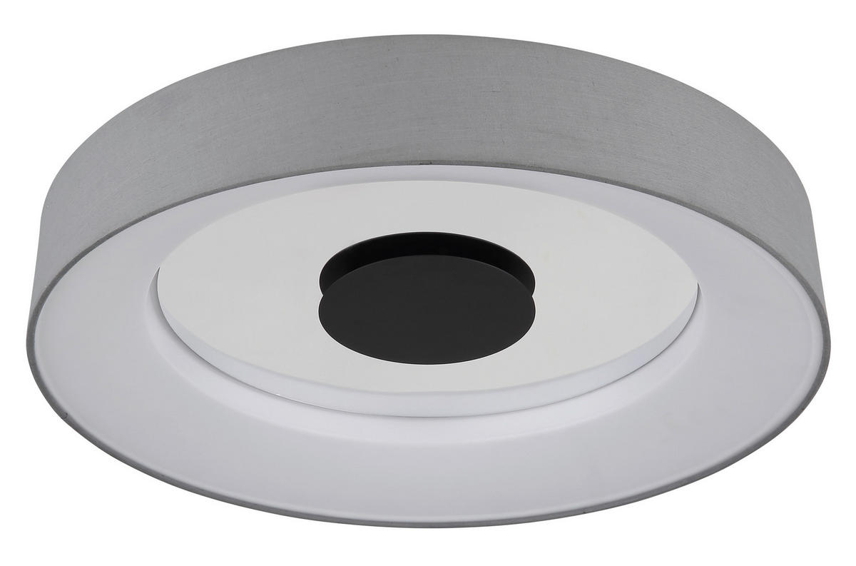LED-TAKLAMPA 40 W 46,8/9,8 cm  - vit/kromfärg, Trend, metall/textil (46,8/9,8cm) - Globo