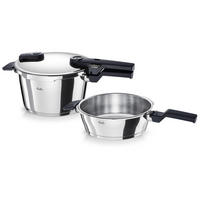 SCHNELLKOCHTOPFSET VITAQUICK  - Silberfarben, Basics, Metall - Fissler