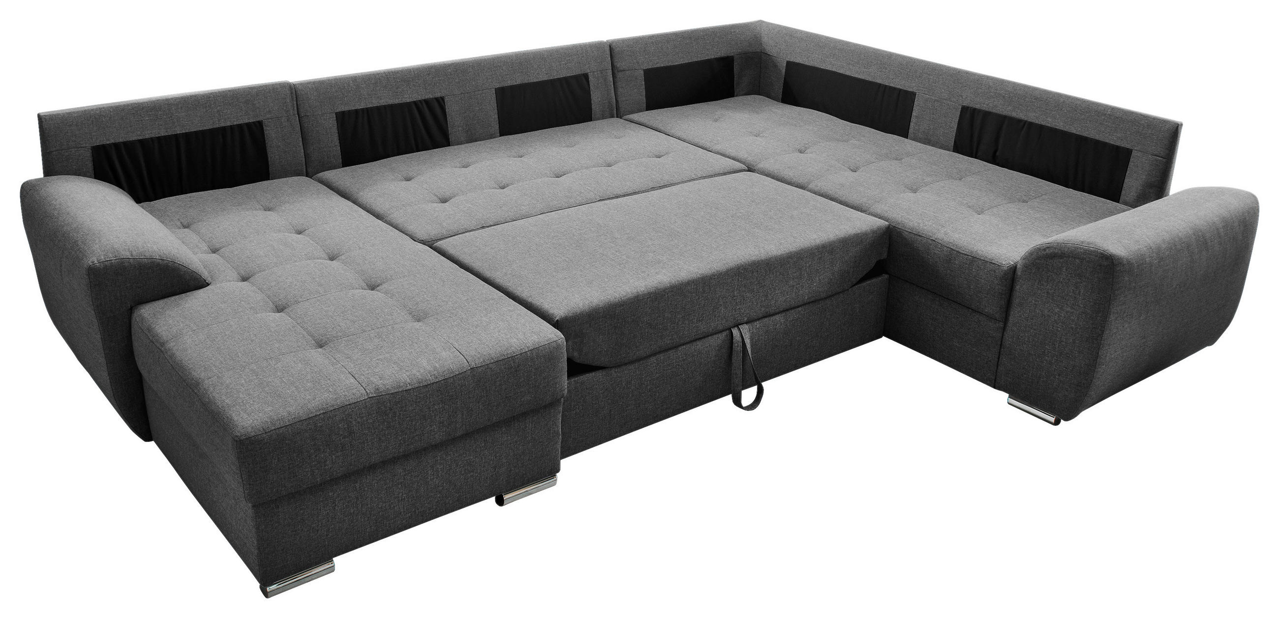 Thumbnail - Livetastic Wohnlandschaft, Grau, Textil, 6-Sitzer, Füllung: Schaumstoff, U-Form, 292x218 cm, Liegefunktion, Wohnzimmer, ...