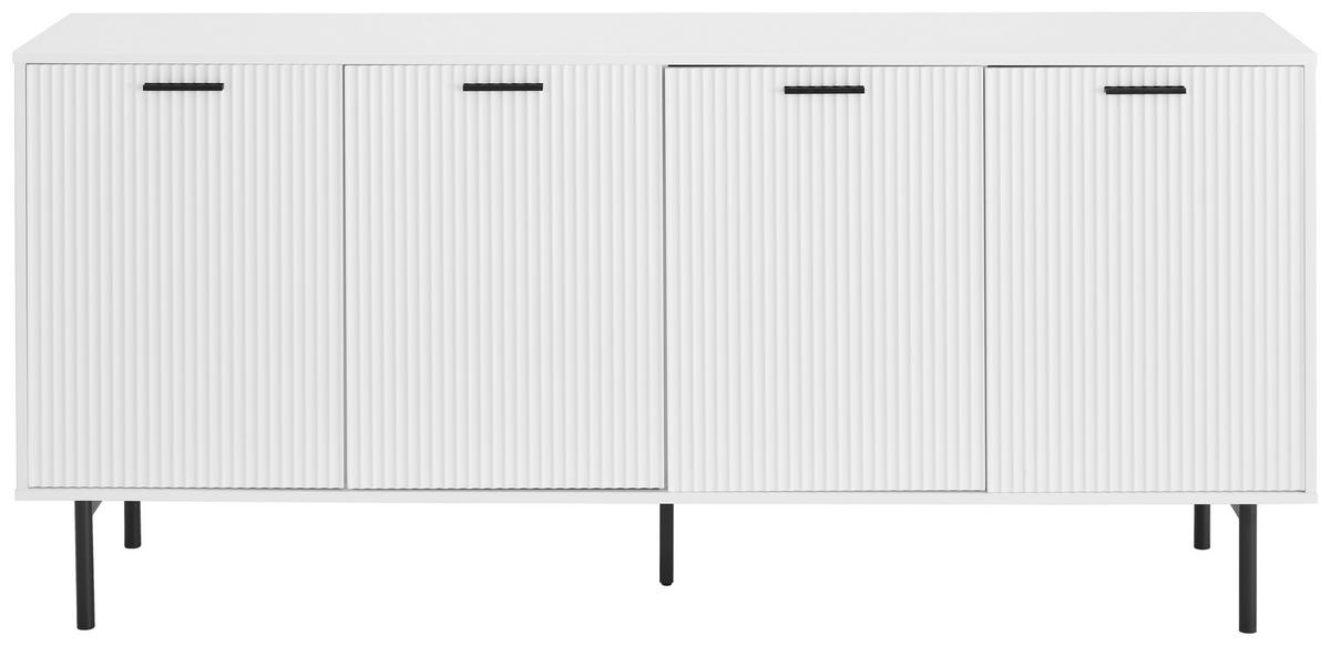 SIDEBOARD  in 180/80/40 cm  - Schwarz/Weiß, Design, Holzwerkstoff/Metall (180/80/40cm) - MID.YOU