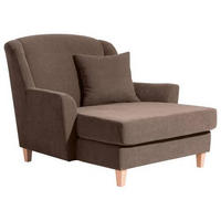 XXL-SESSEL in Velours Sahara  - Naturfarben/Sahara, Modern, Holz/Holzwerkstoff (136/107/142cm) - Max Winzer