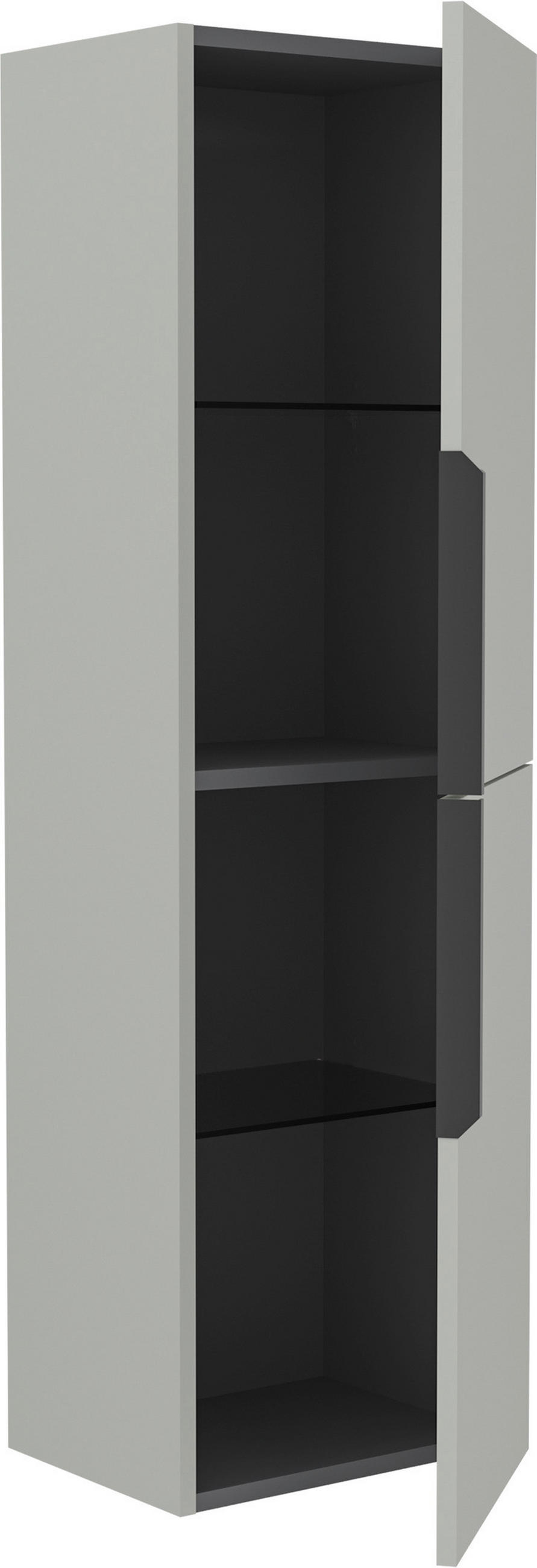 MIDISCHRANK 40/138/32 cm  - Beige/Schwarz, MODERN, Glas/Holzwerkstoff (40/138/32cm) - MID.YOU