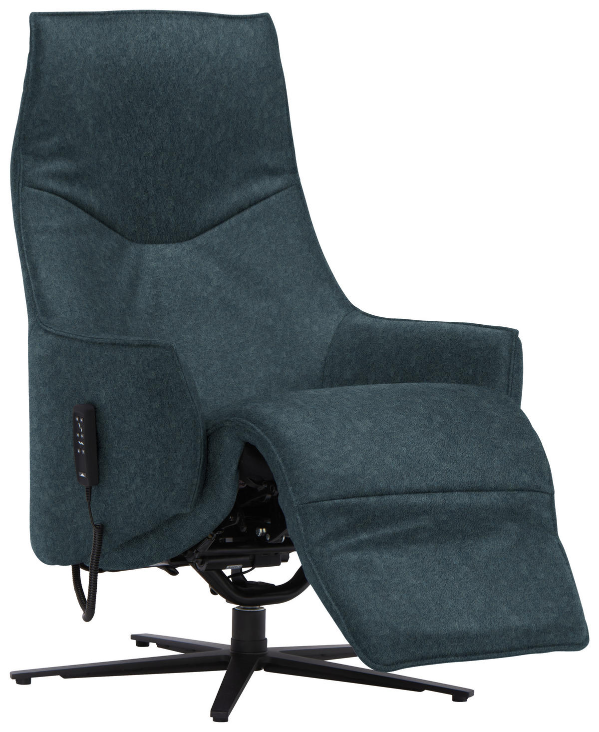 RELAXSESSEL in Leder Petrol  - Anthrazit/Petrol, Design, Leder/Metall (70/85/112cm) - Himolla Komfortklass