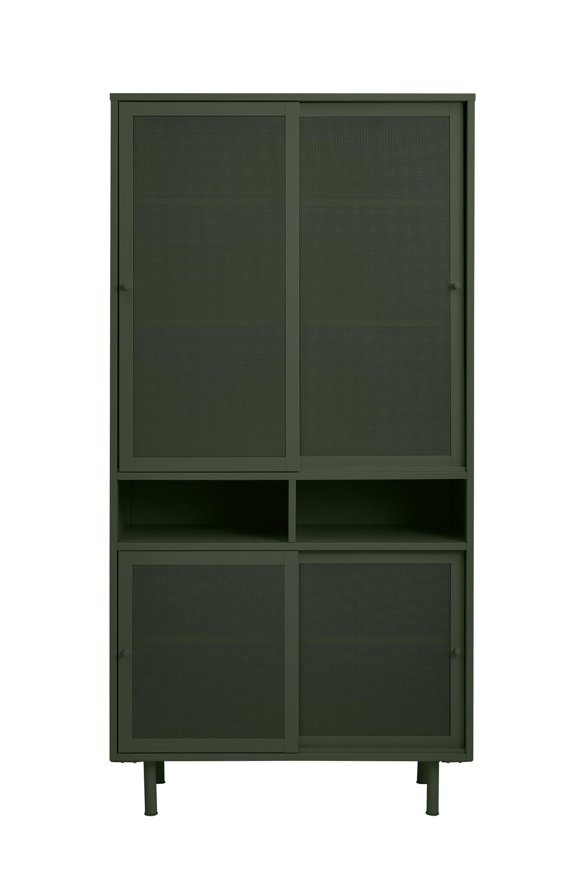 MEHRZWECKSCHRANK 90/180/40 cm  in Olivgrün  - Schwarz/Olivgrün, Basics, Metall (90/180/40cm) - Boxxx