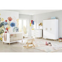 BABYZIMMER Lumi  - Eichefarben/Weiß, Design, Holzwerkstoff - Pinolino