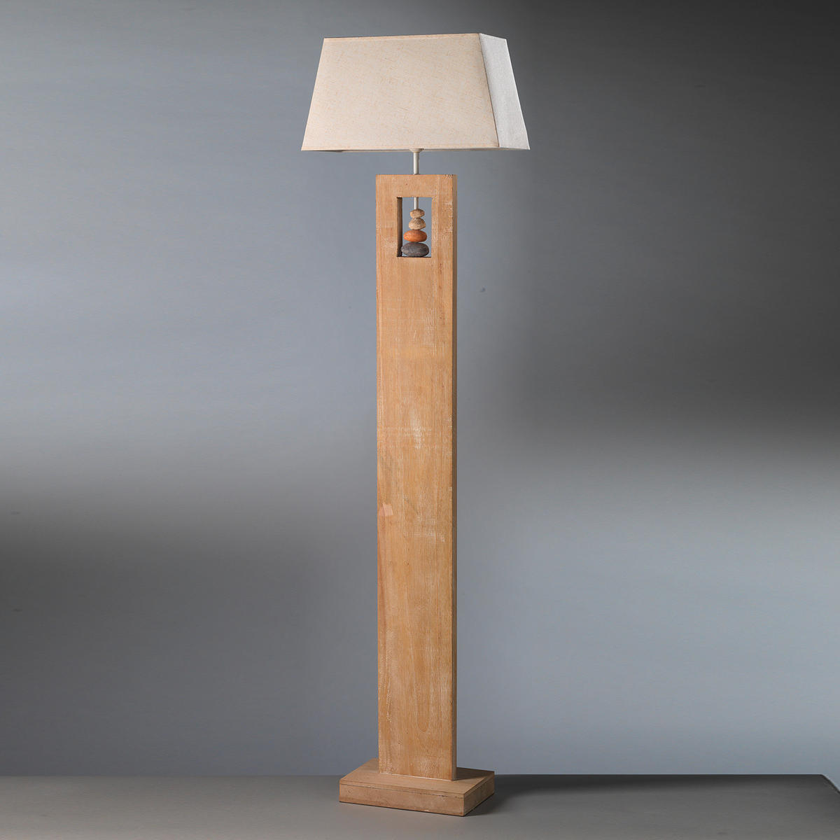 STEHLEUCHTE 45/23/170 cm    - Beige, Natur, Holz/Textil (45/23/170cm)