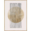 KUNSTDRUCK Abstraktes  - Eichefarben/Goldfarben, Trend, Holzwerkstoff/Textil (51,5/71,5cm) - Monee