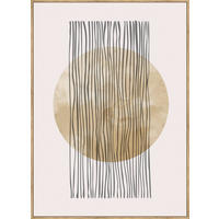 KUNSTDRUCK Abstraktes  - Eichefarben/Goldfarben, Trend, Holzwerkstoff/Textil (51,5/71,5cm) - Monee