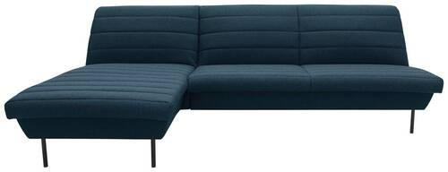 ECKSOFA Looks IX Dunkelblau Webstoff  - Schwarz/Dunkelblau, Design, Textil/Metall (168/274cm) - LOOKS by W.Joop
