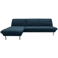 ECKSOFA Looks IX Dunkelblau Webstoff  - Schwarz/Dunkelblau, Design, Textil/Metall (168/274cm) - LOOKS by W.Joop