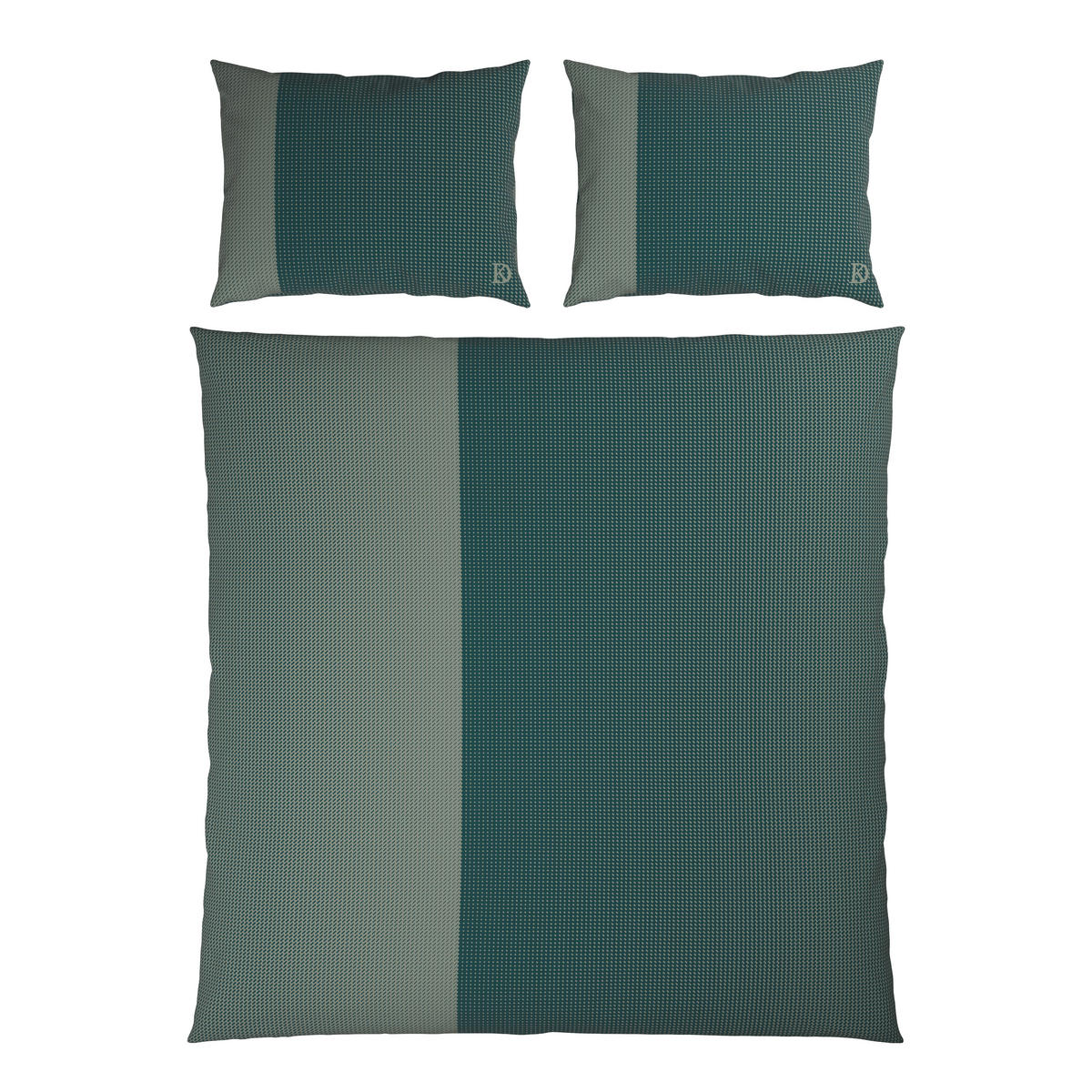 BETTWÄSCHE 3-teilig Satin 200/200 cm  - Grün, Design, Textil (200/200cm) - Dieter Knoll