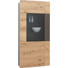 VITRINE in furniert, Hartholz Balkeneiche, Eiche Braun, Eichefarben - Edelstahlfarben/Eichefarben, Design, Glas/Holz (94/208/42cm) - Dieter Knoll VITRINE in furniert, Hartholz Balkeneiche, Eiche Braun, Eichefarben - Edelstahlfarben/Eichefarben, Design, Glas/Holz (94/208/42cm) - Dieter Knoll