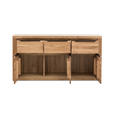 SIDEBOARD  in 160/80/40 cm  - Eichefarben/Schwarz, Natur, Holz/Holzwerkstoff (160/80/40cm) - Carryhome