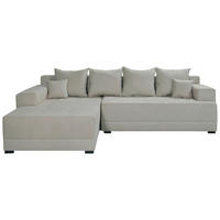 KOTNA SEDEŽNA GARNITURA, siva  - črna/siva, Moderno, umetna masa/tekstil (271/85/173cm) - Ti'me