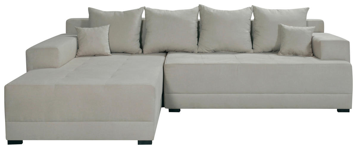 KOTNA SEDEŽNA GARNITURA, siva  - črna/siva, Moderno, umetna masa/tekstil (271/85/173cm) - Ti'me