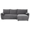 ECKSOFA in Cord Dunkelgrau  - Dunkelgrau/Schwarz, Konventionell, Kunststoff/Textil (266/180cm) - MID.YOU