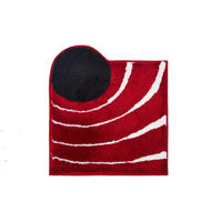 BADTEPPICH Colani 2 Rot 60/60 cm  - Rot, Basics, Kunststoff/Textil (60/60cm) - Grund