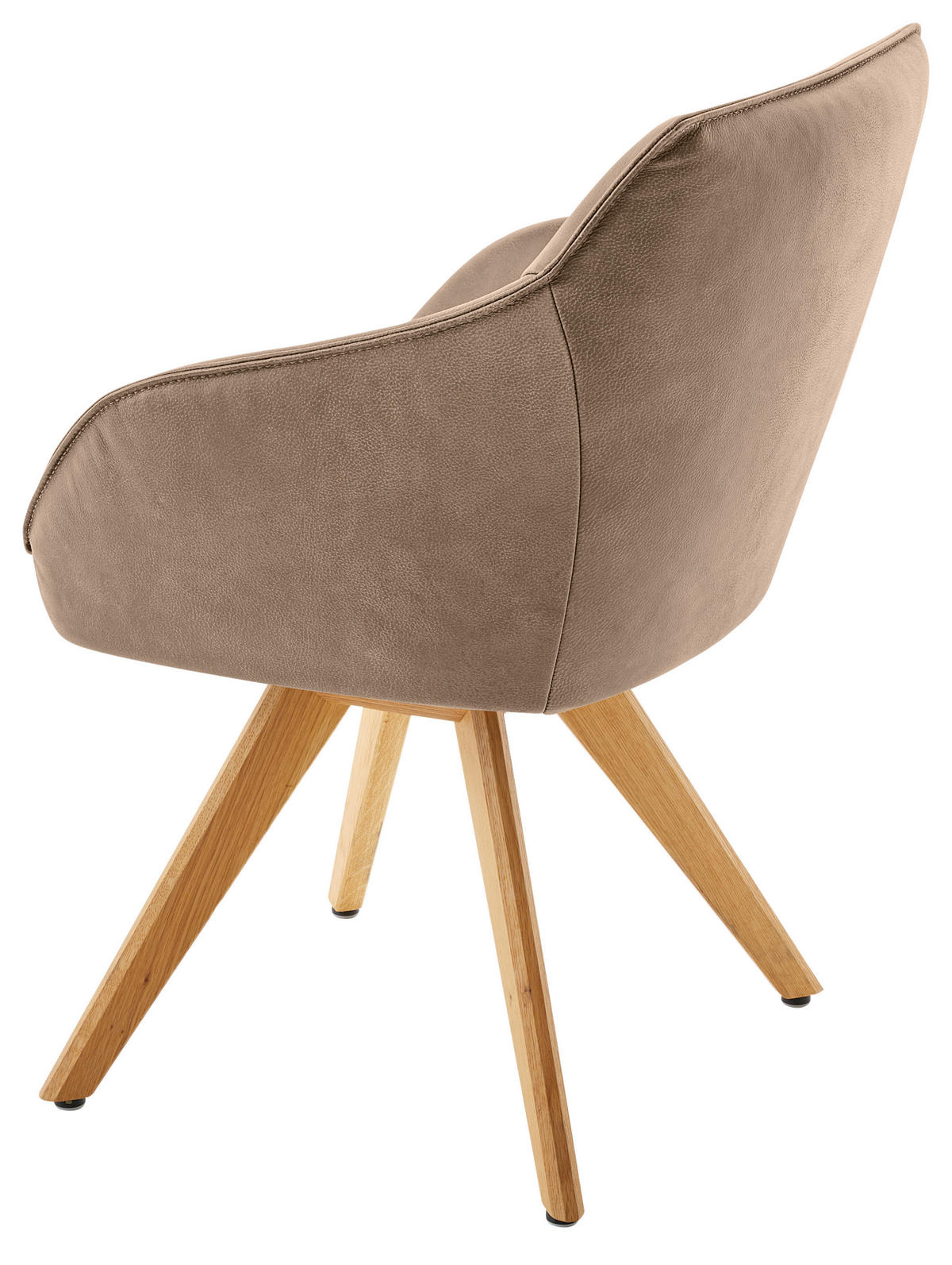 ARMLEHNSTUHL in Holz, Leder Eichefarben, Beige  - Eichefarben/Beige, Design, Leder/Holz (60/84/67cm) - Koinor