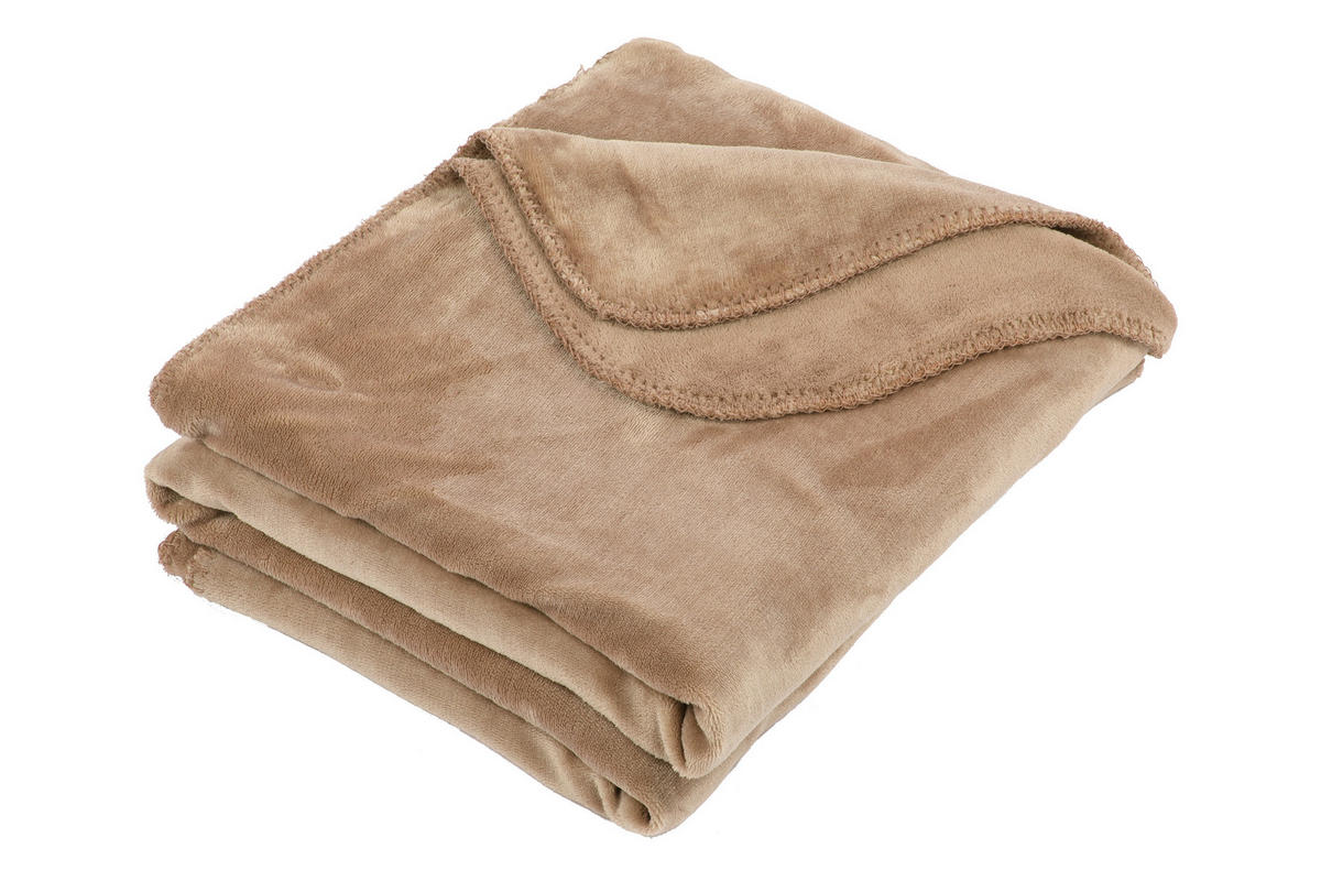 TANKA ODEJA 130/170 cm peščene barve  - peščene barve, Basics, tekstil (130/170cm)