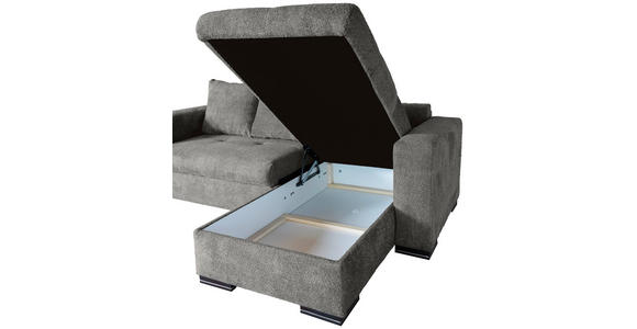 ECKSOFA Grau Webstoff  - Braun/Grau, KONVENTIONELL, Holz/Textil (170/235cm) - Carryhome