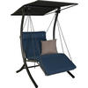 HOLLYWOODSCHAUKEL 100/160/145 cm  - Blau/Dunkelgrau, Basics, Kunststoff/Textil (100/160/145cm) - Boxxx