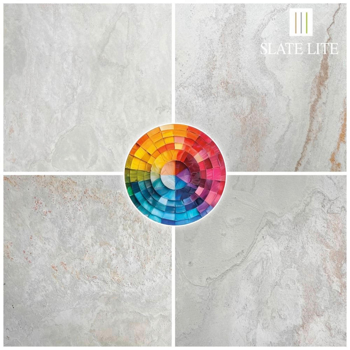 WANDPANEEL Grau, Hellgrau, Hellrosa, Beige  - Hellrosa/Beige, Basics, Kunststoff/Stein (240/120cm)