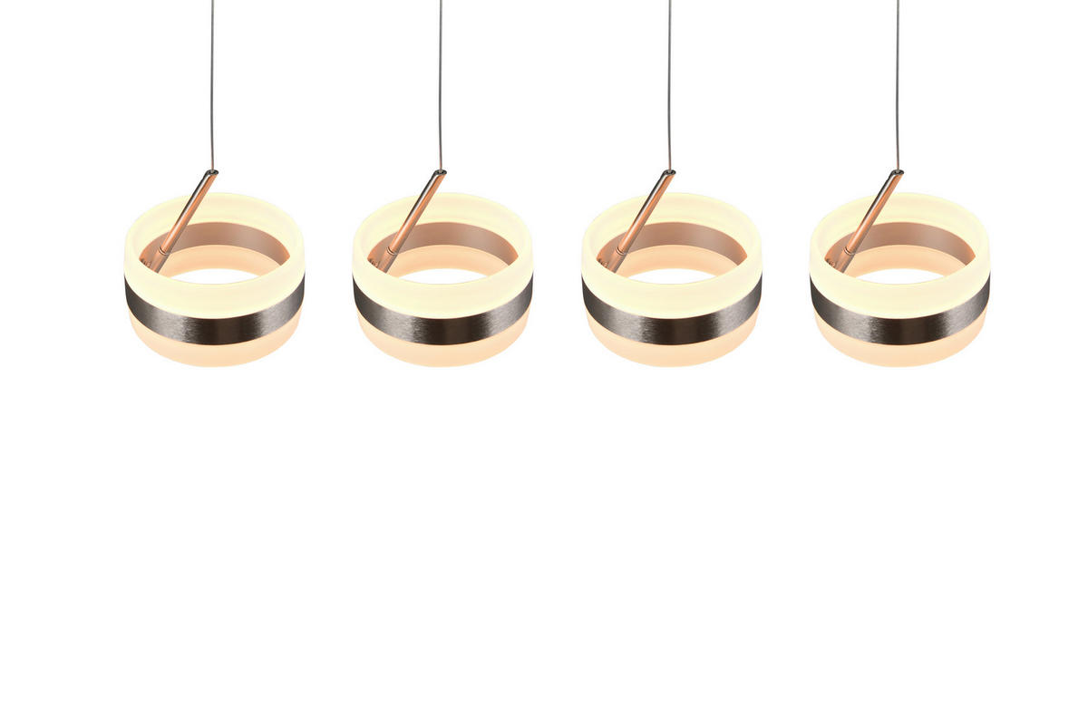 LED-HÄNGELEUCHTE 85/15,5/150 cm    - Weiss/Nickelfarben, Design, Kunststoff/Metall (85/15,5/150cm) - Trio Leuchten