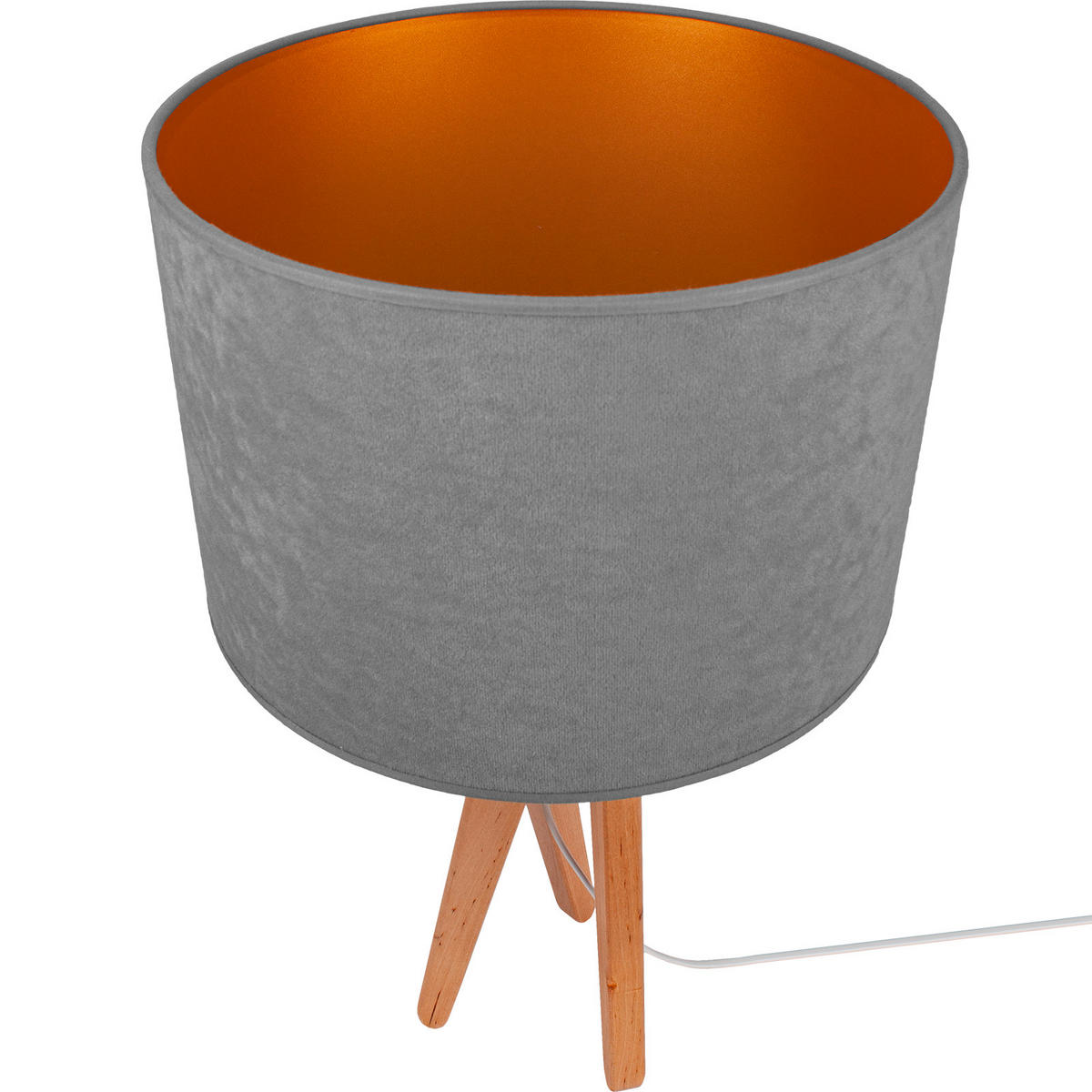 KINDERTISCHLEUCHTE 30/55 cm   - Naturfarben/Grau, Natur, Holz (30/55cm)