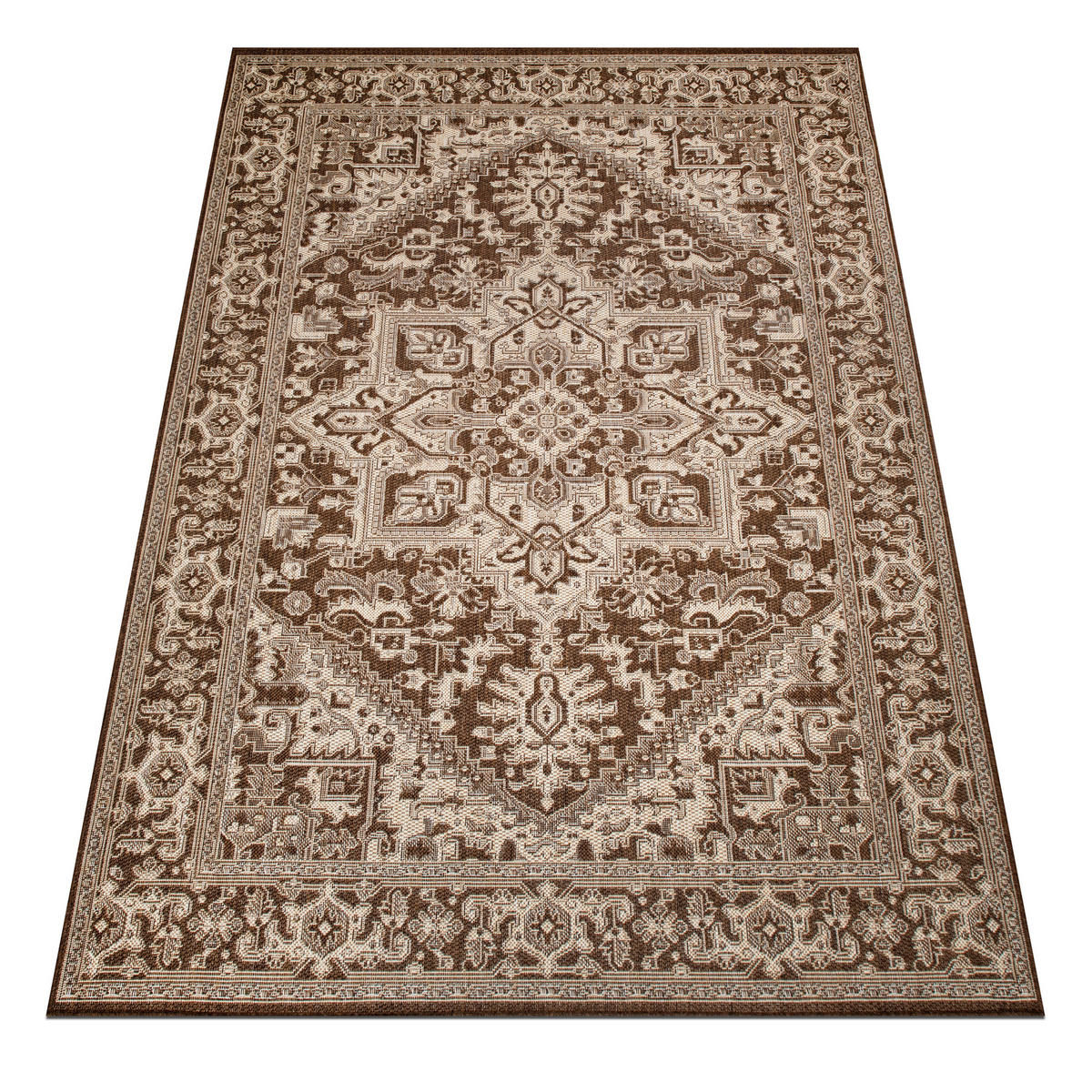 OUTDOORTEPPICH 80/150 cm Plutus Braun, Sandfarben  - Sandfarben/Braun, Design, Kunststoff (80/150cm) - Novel