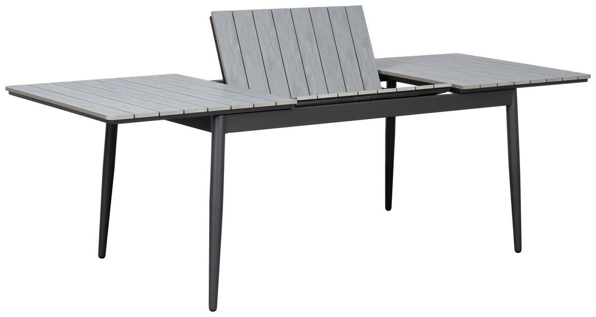 GARTENTISCH 160-240/90/78 cm Metall, Kunststoff rechteckig  - Anthrazit/Grau, MODERN, Kunststoff/Metall (160-240/90/78cm) - Ambia Garden