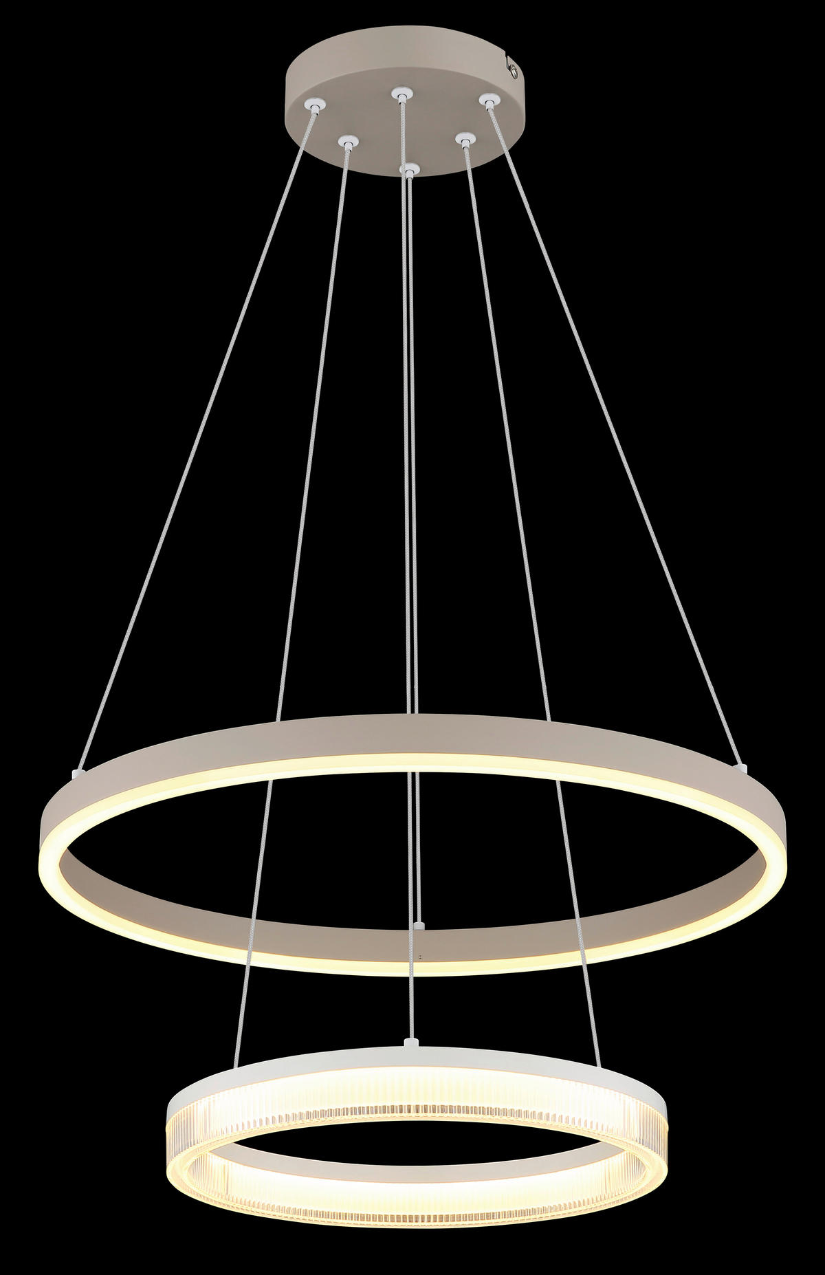 LED-HÄNGELEUCHTE 50/150 cm  - Sandfarben/Transparent, Design, Kunststoff/Metall (50/150cm) - Globo